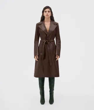 Shiny Leather Coat
