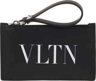 Valentino Logo Printed Wrist Strap Cardholder
