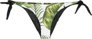 Tropical-print bikini bottoms