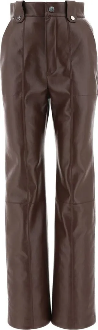 Nanushka Zelda Straight Leg High-Rise Pants