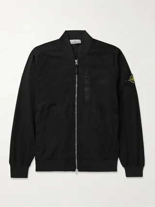 Logo-Appliquéd Twill Bomber Jacket
