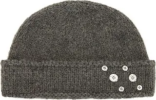C2H4 Parallel Spot Knit Covert Beanie in Grey