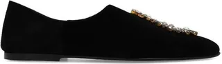Dolce & Gabbana Embellished Velvet Slippers