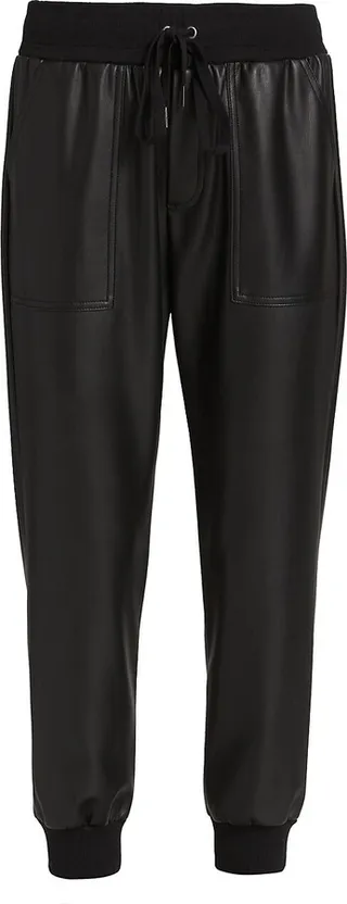 Vegan Leather Joggers