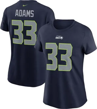 Women's Jamal Adams College Navy Seattle Seahawks Name Number T-shirt
