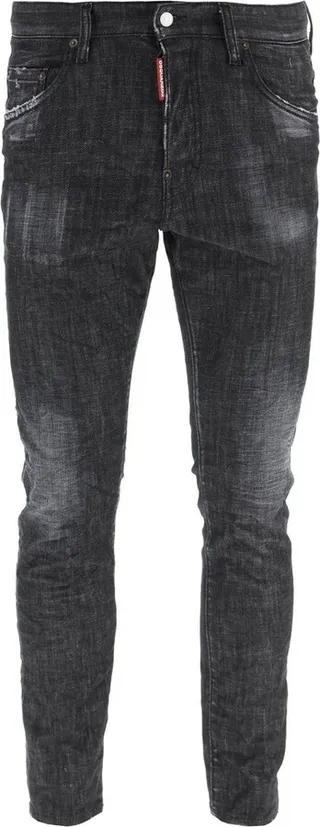 Dsquared2 Logo-Patch Distressed Skinny-Cut Jeans