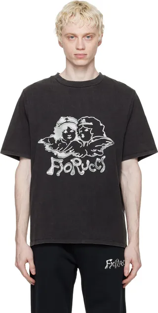 Fiorucci Black Chrome Angels T-Shirt