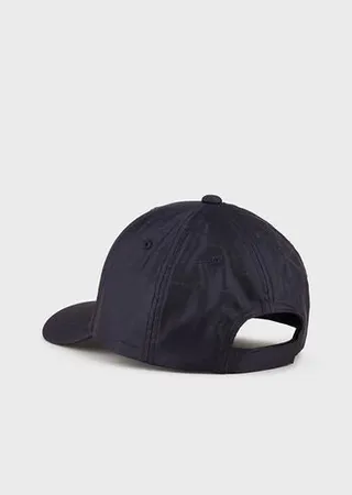 Jacquard nylon baseball cap with all-over logo