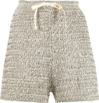 Drawstring-Waist Knitted Shorts