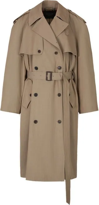 Balenciaga Oversized Double-Breasted Trench Coat