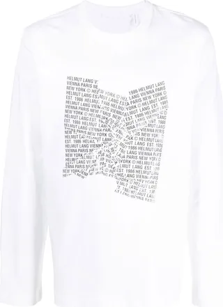 logo-print detail long-sleeved T-shirt