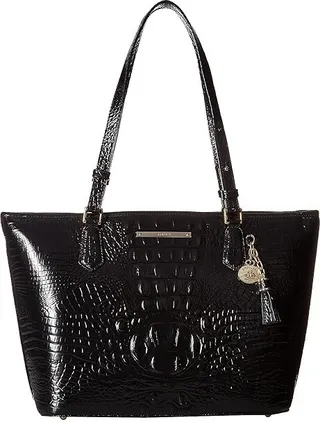 Brahmin Melbourne Medium Asher Bag (Black) Handbags
