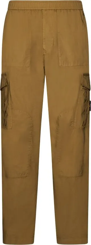 Stone Island Logo-Patch Straight-Leg Cargo Trousers