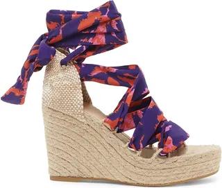 Jorgelina DVF Animal-Print Wedge Espadrilles