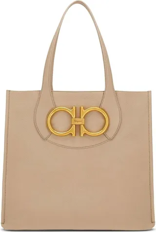 Gancini-plaque tote bag