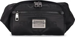 Logo plaque nylon belt bag