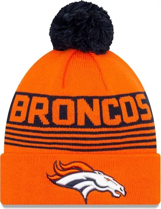Men's Orange Denver Broncos Proof Cuffed Knit Hat with Pom