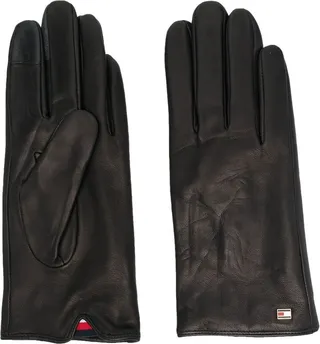 Logo-Plaque Leather Gloves