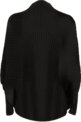 Max Mara Pleated Cape Poncho
