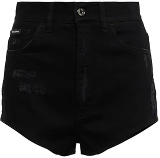 High-rise denim shorts