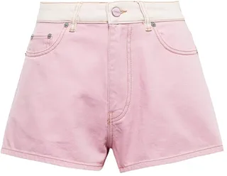 High-rise denim shorts