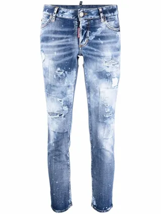 Distressed Cropped Jeans