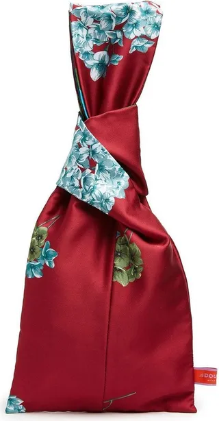 Graphic-Print Knot Tote Bag