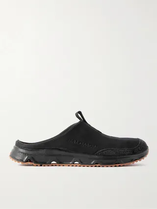 RX Advanced Suede-Trimmed Leather Slip-On Sneakers