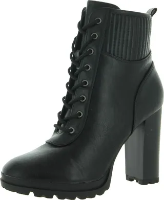 Hugo Womens Ankle Heel Combat & Lace-up Boots
