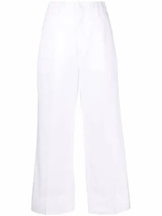 Straight-Leg Cotton Trousers