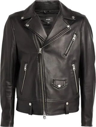 Mackage Hooded Leather Jacket
