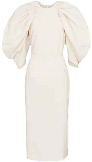 Sasha cotton poplin midi dress
