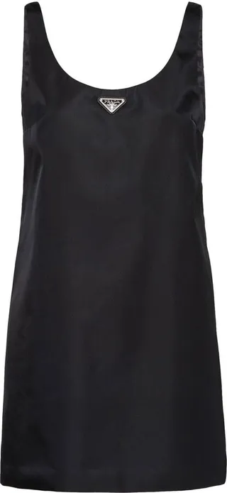Re-Nylon logo plaque minidress