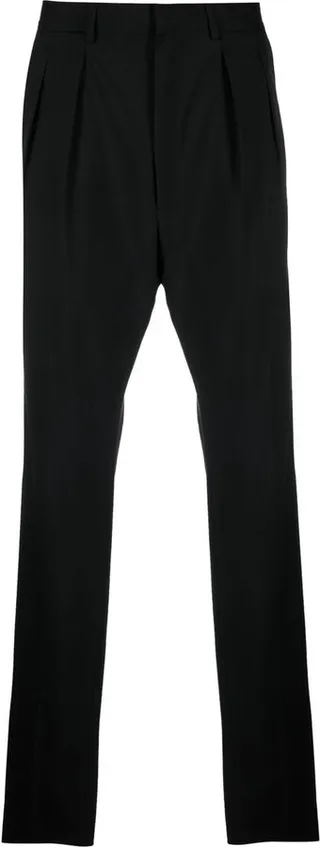 Pleated Tapered-Leg Trousers