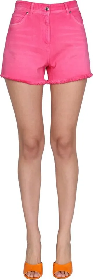 MSGM Logo Patch Denim Shorts
