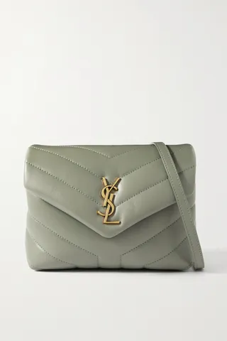 SAINT LAURENT - Loulou Toy Quilted Leather Shoulder Bag - Green