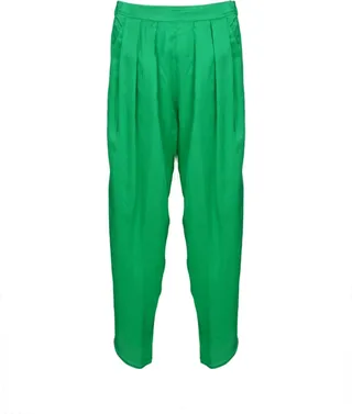 High Waist Silk Trousers