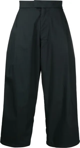 Wide-Leg Pleated Trousers