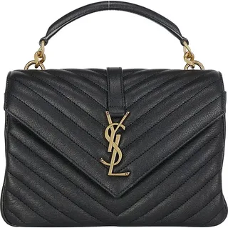 Saint Laurent College Quilted Medium Shoulder Bag