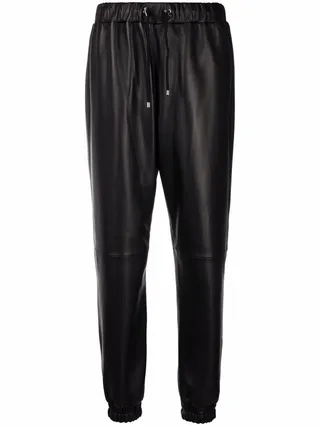 Leather Tapered Trousers