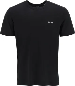 Z Zegna Logo Embroidered Crewneck T-Shirt