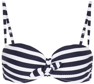 Bow striped bikini top