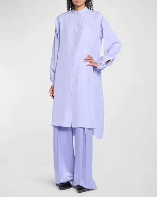 Anagram Silk Midi Tunic Shirtdress