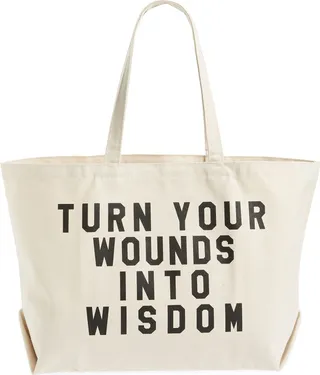 Turn Your Wounds into Wisdom Canvas Tote