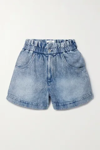 Isabel Marant Étoile - Titea Gathered Denim Shorts - Blue