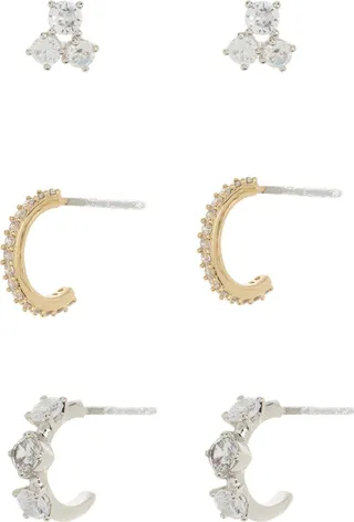 Felicity Triple Crystal Earring Set