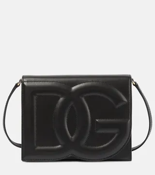 DG leather shoulder bag