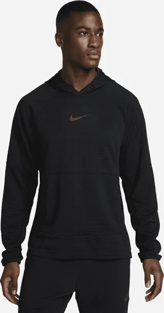 Nike Men's Dri-FIT Fleece Fitness Pullover in Black