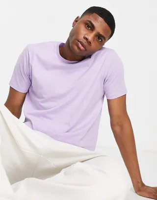 Topman classic fit t-shirt in lilac - LILAC