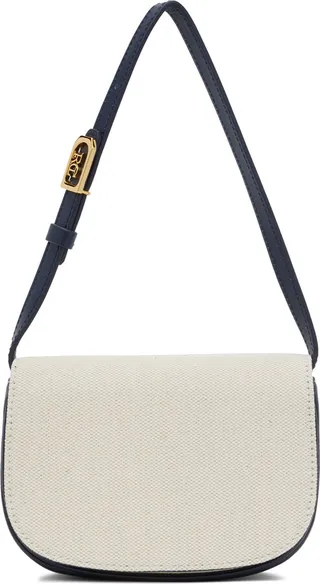 Recto Beige & Navy Mini RC Signature Bag